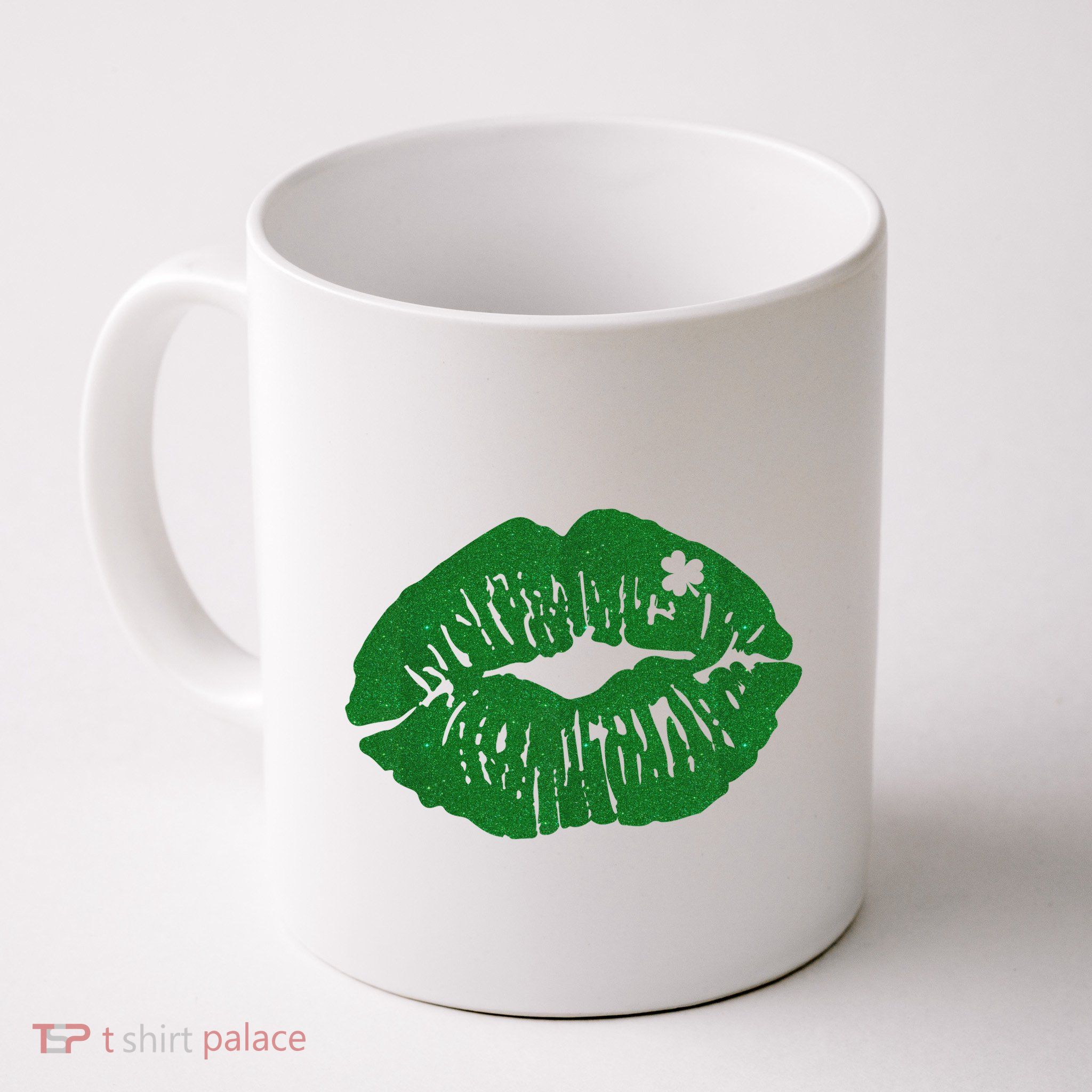 Shamrock Lip St Patricks Day Mug