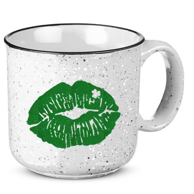 Shamrock Lip St Patricks Day 15oz Campfire Ceramic Mug