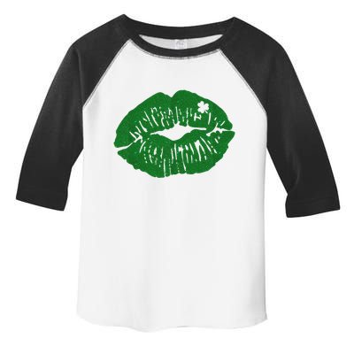 Shamrock Lip St Patricks Day Toddler Fine Jersey T-Shirt