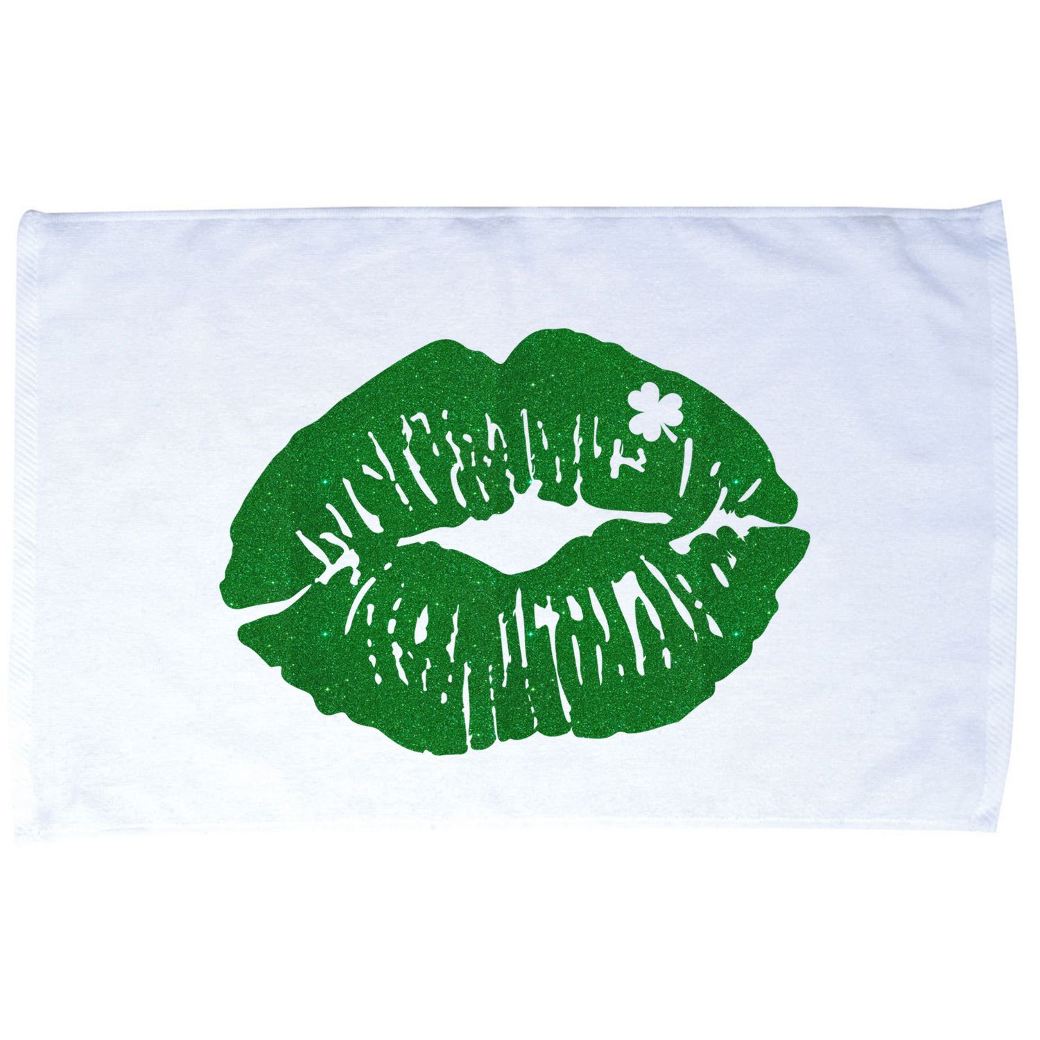 Shamrock Lip St Patricks Day Microfiber Hand Towel