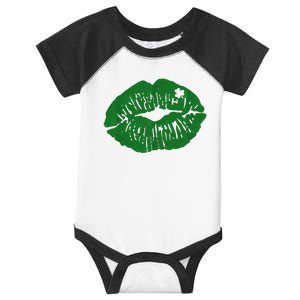 Shamrock Lip St Patricks Day Infant Baby Jersey Bodysuit