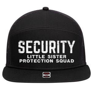 Security Little Sister Protection Squad 7 Panel Mesh Trucker Snapback Hat