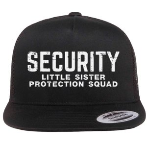 Security Little Sister Protection Squad Flat Bill Trucker Hat