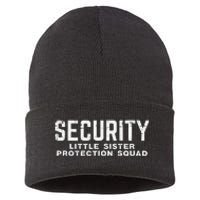 Security Little Sister Protection Squad Sustainable Knit Beanie