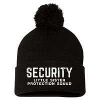 Security Little Sister Protection Squad Pom Pom 12in Knit Beanie