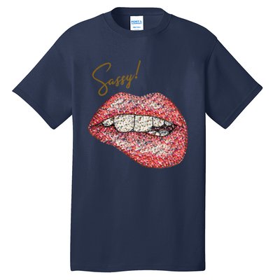 Sassy Lips Sexy Girl Graphic Sexy Lips Biting Tall T-Shirt