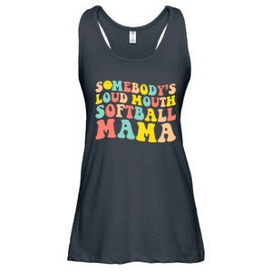 Somebody's Loudmouth Softball Mama Funny Mom Mother's Day Ladies Essential Flowy Tank