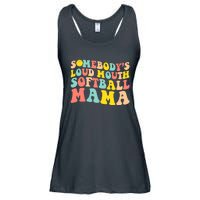 Somebody's Loudmouth Softball Mama Funny Mom Mother's Day Ladies Essential Flowy Tank