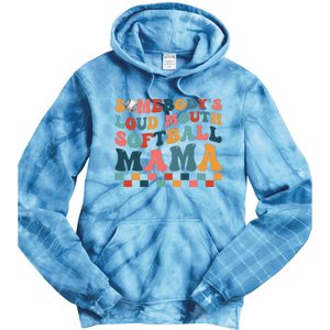 Somebody's Loudmouth Softball Mama Mom Mother's Day Tie Dye Hoodie