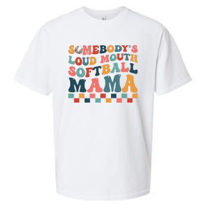 Somebody's Loudmouth Softball Mama Mom Mother's Day Sueded Cloud Jersey T-Shirt