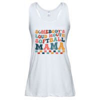 Somebody's Loudmouth Softball Mama Mom Mother's Day Ladies Essential Flowy Tank