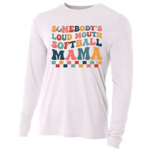 Somebody's Loudmouth Softball Mama Mom Mother's Day Cooling Performance Long Sleeve Crew