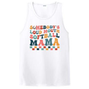 Somebody's Loudmouth Softball Mama Mom Mother's Day PosiCharge Competitor Tank