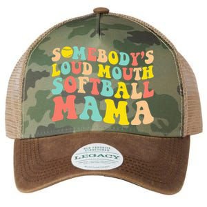 Somebody's Loudmouth Softball Mama Funny Mom Mother's Day Legacy Tie Dye Trucker Hat