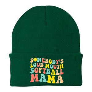 Somebody's Loudmouth Softball Mama Funny Mom Mother's Day Knit Cap Winter Beanie