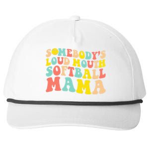 Somebody's Loudmouth Softball Mama Funny Mom Mother's Day Snapback Five-Panel Rope Hat