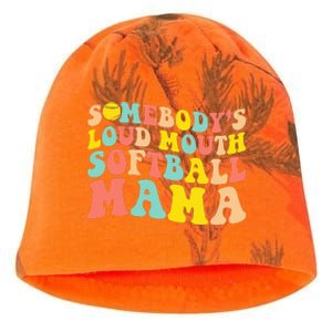 Somebody's Loudmouth Softball Mama Funny Mom Mother's Day Kati - Camo Knit Beanie