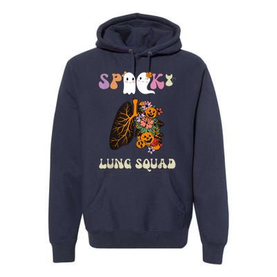 Spooky Lung Squad Respiratory Therapist Halloween Premium Hoodie