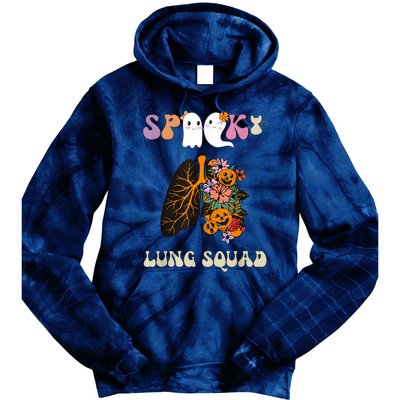 Spooky Lung Squad Respiratory Therapist Halloween Tie Dye Hoodie