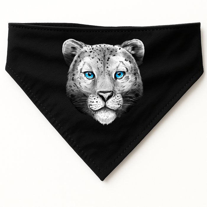 Snow Leopard USA-Made Doggie Bandana