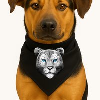 Snow Leopard USA-Made Doggie Bandana