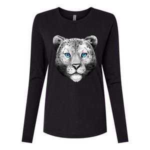 Snow Leopard Womens Cotton Relaxed Long Sleeve T-Shirt