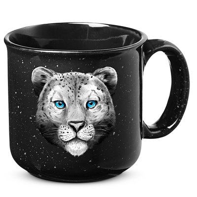 Snow Leopard 15oz Campfire Ceramic Mug