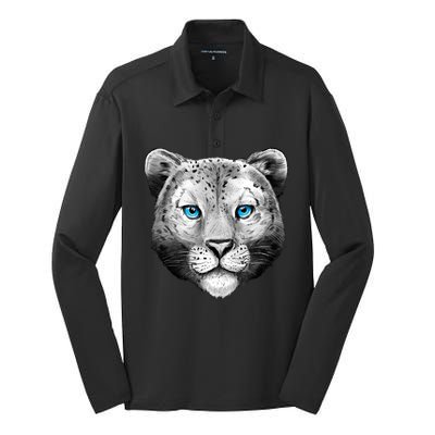 Snow Leopard Silk Touch Performance Long Sleeve Polo