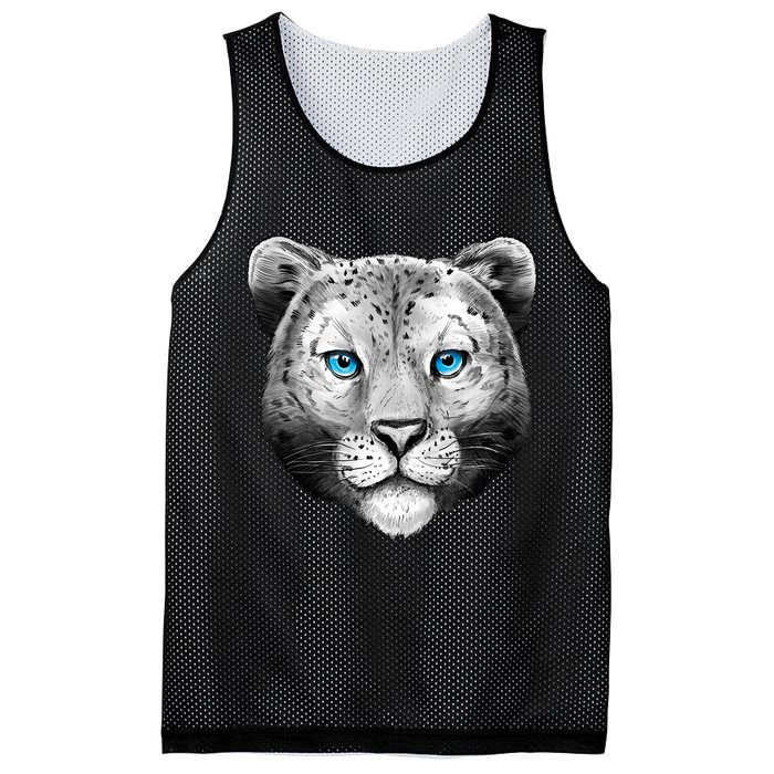 Snow Leopard Mesh Reversible Basketball Jersey Tank