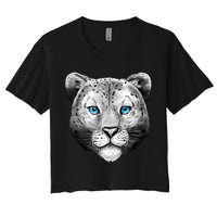 Snow Leopard Women's Crop Top Tee