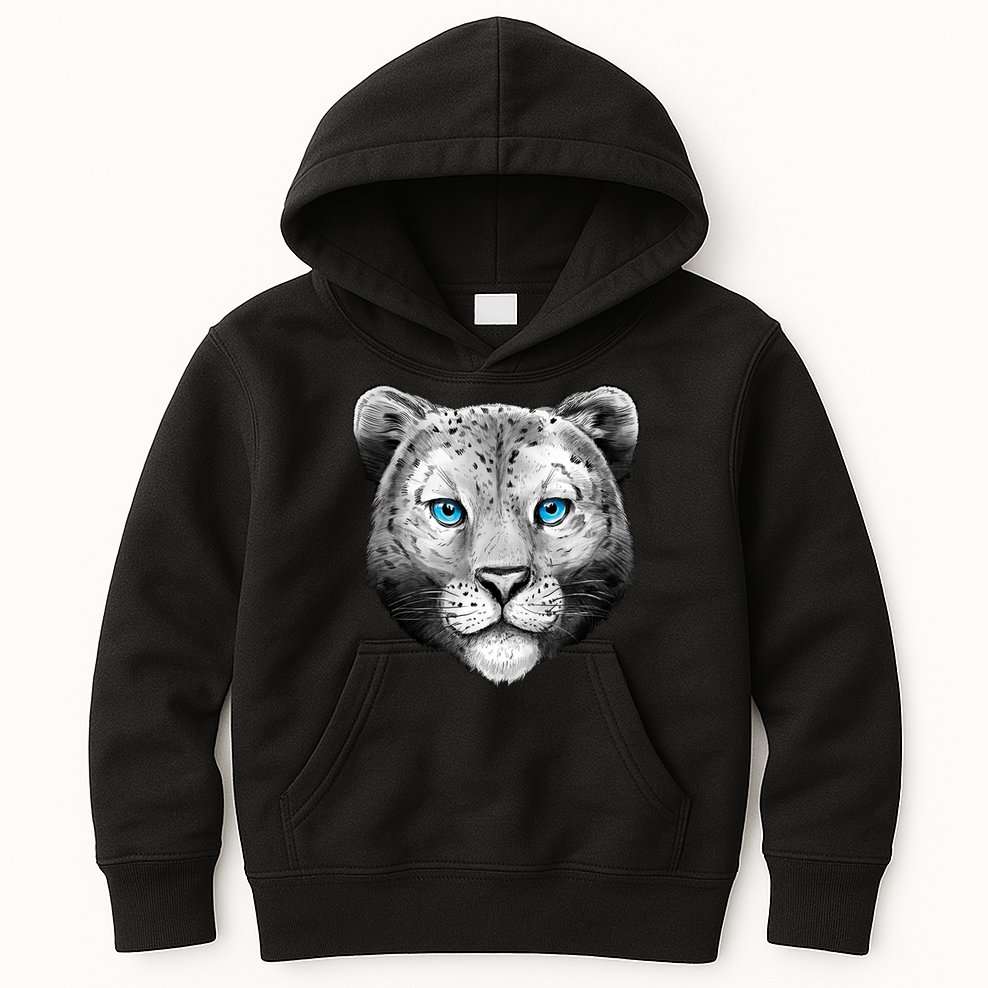 Snow Leopard Kids Hoodie