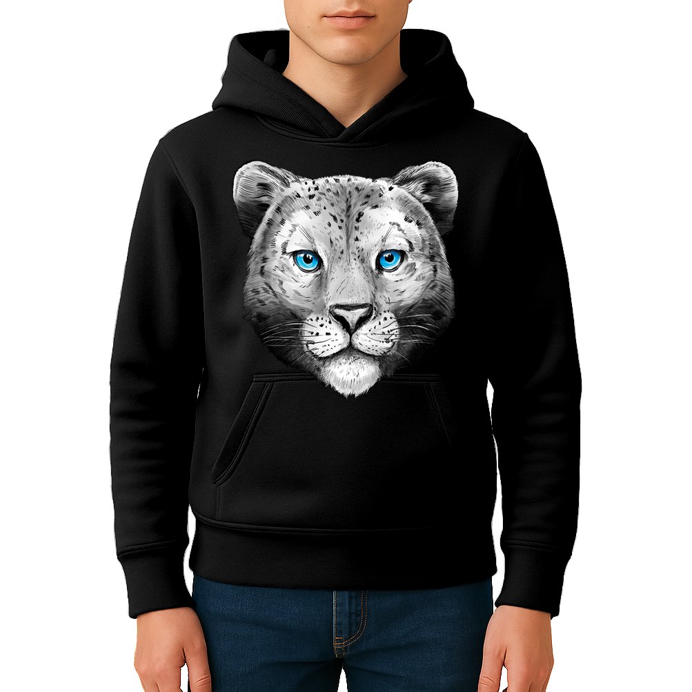 Snow Leopard Kids Hoodie