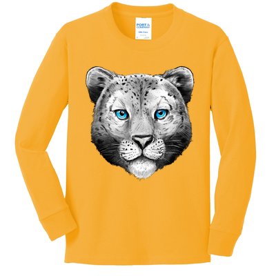 Snow Leopard Kids Long Sleeve Shirt