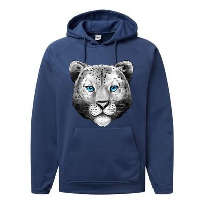 Snow Leopard Performance Fleece Hoodie