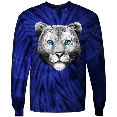 Snow Leopard Tie-Dye Long Sleeve Shirt