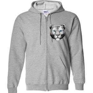 Snow Leopard Full Zip Hoodie