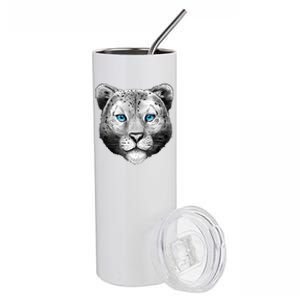 Snow Leopard Stainless Steel Tumbler