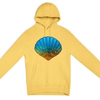 Seashell Lovers Silhouette Earth Day And Ocean Week Gift Premium Pullover Hoodie