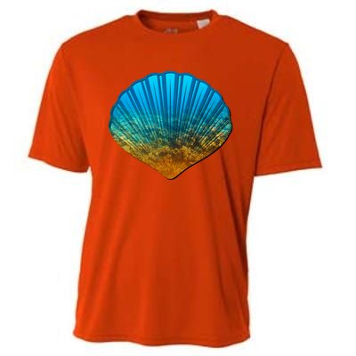 Seashell Lovers Silhouette Earth Day And Ocean Week Gift Cooling Performance Crew T-Shirt