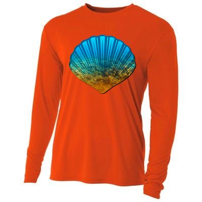 Seashell Lovers Silhouette Earth Day And Ocean Week Gift Cooling Performance Long Sleeve Crew