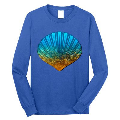 Seashell Lovers Silhouette Earth Day And Ocean Week Gift Long Sleeve Shirt