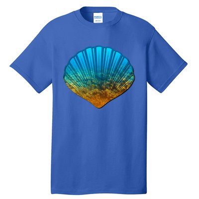 Seashell Lovers Silhouette Earth Day And Ocean Week Gift Tall T-Shirt