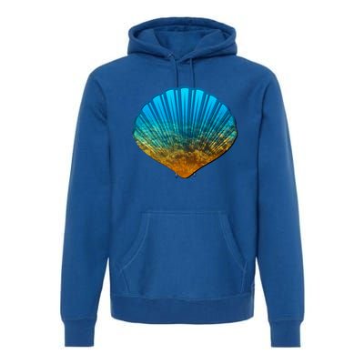 Seashell Lovers Silhouette Earth Day And Ocean Week Gift Premium Hoodie