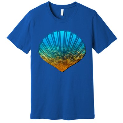 Seashell Lovers Silhouette Earth Day And Ocean Week Gift Premium T-Shirt