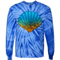 Seashell Lovers Silhouette Earth Day And Ocean Week Gift Tie-Dye Long Sleeve Shirt