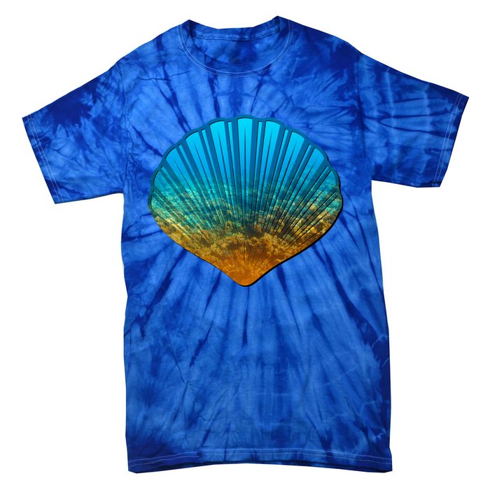 Seashell Lovers Silhouette Earth Day And Ocean Week Gift Tie-Dye T-Shirt