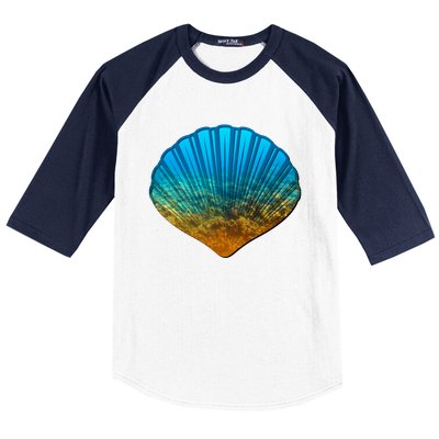 Seashell Lovers Silhouette Earth Day And Ocean Week Gift Baseball Sleeve Shirt