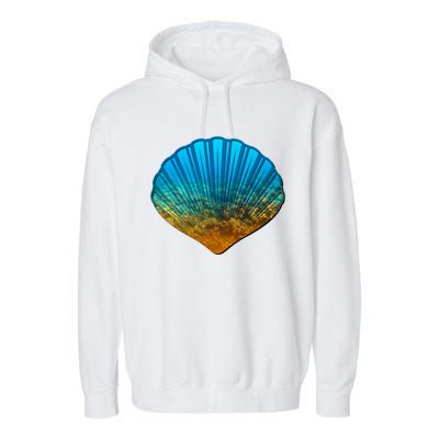 Seashell Lovers Silhouette Earth Day And Ocean Week Gift Garment-Dyed Fleece Hoodie