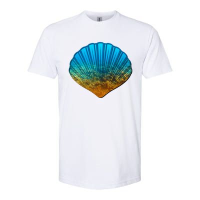 Seashell Lovers Silhouette Earth Day And Ocean Week Gift Softstyle CVC T-Shirt