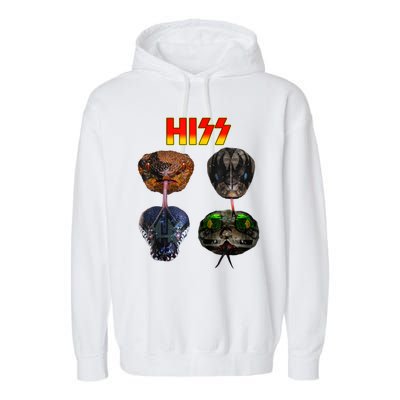 Snake Lover Snake Hiss Garment-Dyed Fleece Hoodie